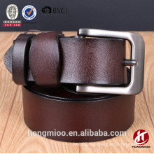 Hongmioo 100% full grain pin buckle belts brown leather